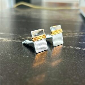 Sterling Silver with Gold Accent Cufflinks